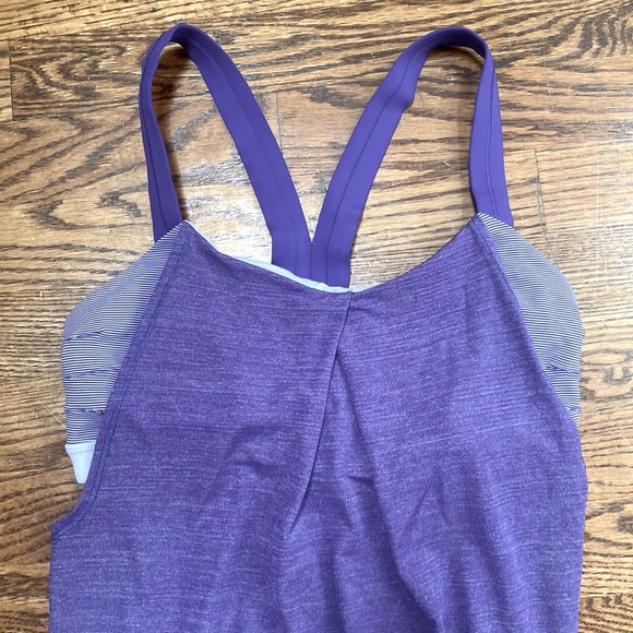 Lululemon purple tank top with built in sports bra. Size 4 - Picture 2 of 5